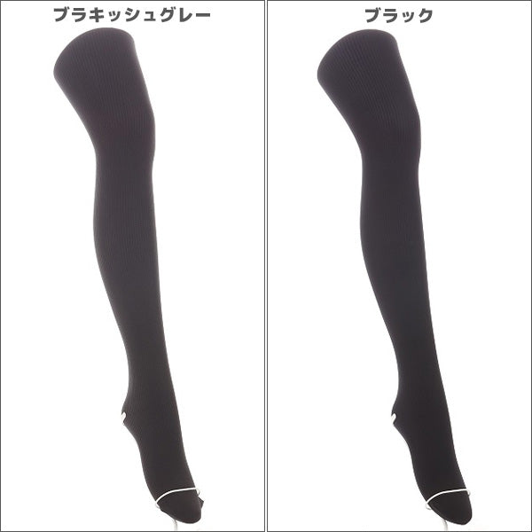 ATSUGI THE LEG BAR アツギザレッグバー 210デニールタイツ 蓄熱マットリブ柄 レディース アツギ FP1380
